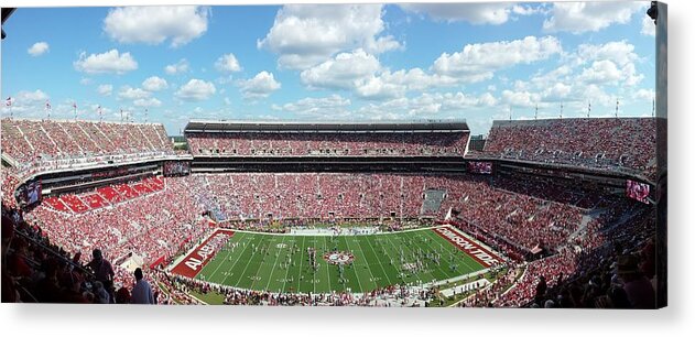 Gameday Acrylic Print featuring the photograph Stadium Panorama View by Kenny Glover