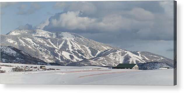  Storm Mountain Acrylic Print featuring the photograph Storm Mountain NW Face by Daniel Hebard