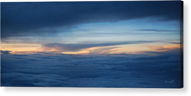 Wright Acrylic Print featuring the photograph Sunset At Thirty Three Thousand Feet by Paulette B Wright