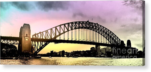 Sydney Acrylic Print featuring the photograph The Bridge by HELGE Art Gallery