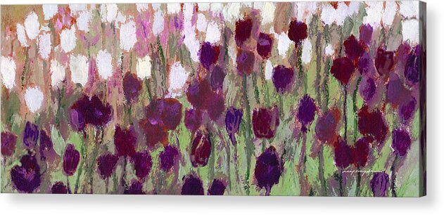 Tulip Acrylic Print featuring the painting Tulip Riot by J Reifsnyder
