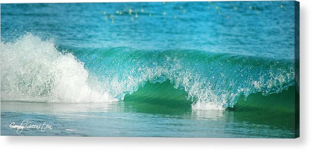 Wave Acrylic Print featuring the photograph Turquois Waves by Cindy Greenstein