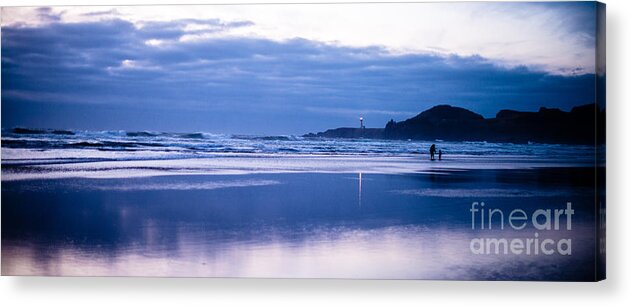 Ocean Acrylic Print featuring the photograph Twilight Beach by Pamela Taylor