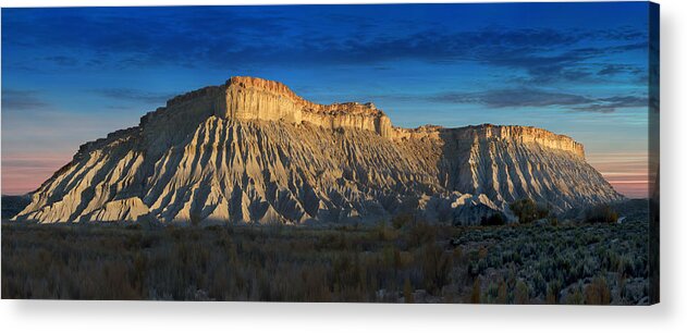 Landscape Acrylic Print featuring the photograph Utah Outback 40 Panoramic by Mike McGlothlen