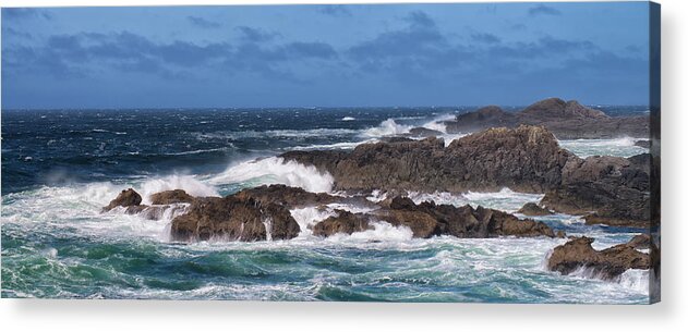 Ucluelet Acrylic Print featuring the photograph Wild Pacific Surf by Allan Van Gasbeck