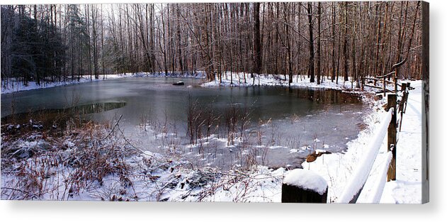 Pond Acrylic Print featuring the photograph Frozen Head Pond by Paul Mashburn