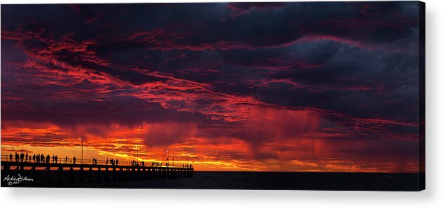 Sunset Acrylic Print featuring the photograph Fire In The Sky #1 by Andrew Dickman