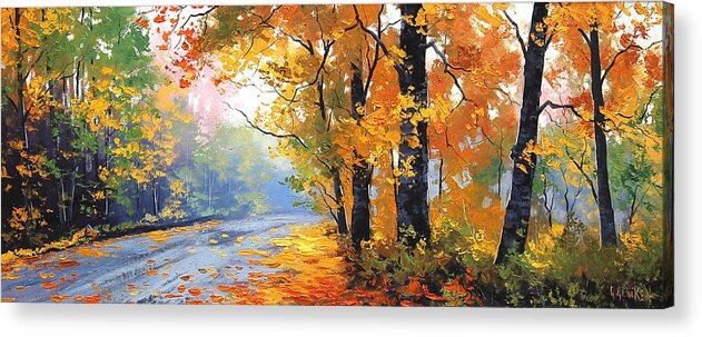 Fall Acrylic Print featuring the painting Autumn Mt Wilson by Graham Gercken