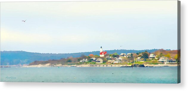Lighthouse Acrylic Print featuring the digital art Bakers Island Lighthouse by Michelle Constantine
