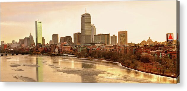 Boston Acrylic Print featuring the photograph Boston Skyline on a December Morning by Mitchell R Grosky