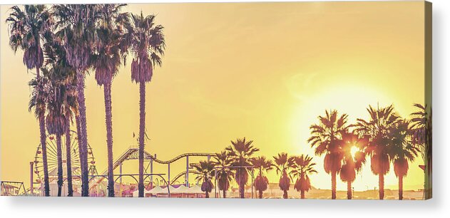 Santa Monica Pier Acrylic Print featuring the photograph Cali Vibes by Az Jackson