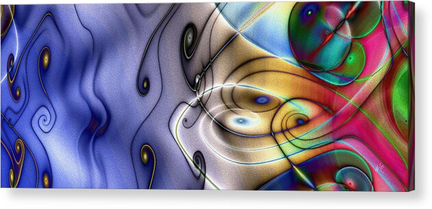 Abstract Acrylic Print featuring the digital art Cambios by Kiki Art
