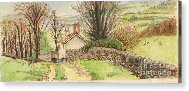Art Acrylic Print featuring the painting Country Scene Collection 1 by Morgan Fitzsimons