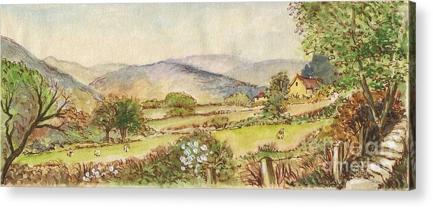 Art Acrylic Print featuring the painting Country Scene Collection 3 by Morgan Fitzsimons