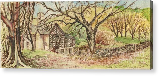Art Acrylic Print featuring the painting Country Scene collection by Morgan Fitzsimons