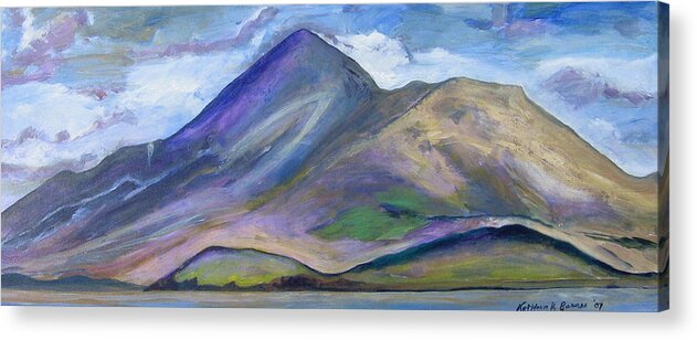  Acrylic Print featuring the painting Croagh Patrick, County Mayo by Kathleen Barnes