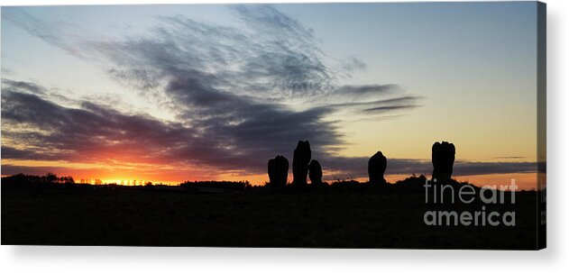 Duddo Standing Stones Acrylic Print featuring the photograph Duddo Five Stones by Tim Gainey