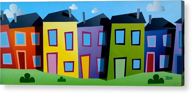 Dylan Cotton Acrylic Print featuring the painting House Party 21 by Dylan Cotton