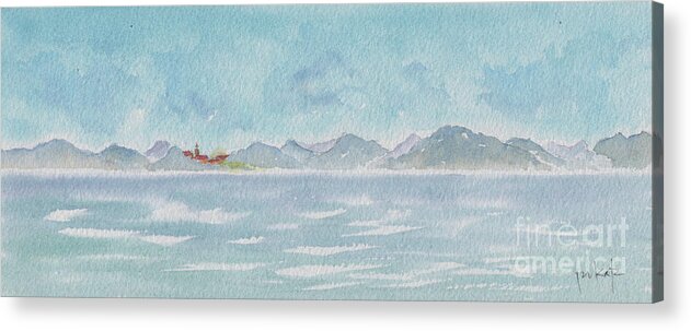 Impressionism Acrylic Print featuring the painting Land Ahoy Cruising By Cuba by Pat Katz