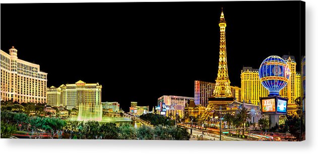 Las Vegas Acrylic Print featuring the photograph Las Vegas At Night by Az Jackson