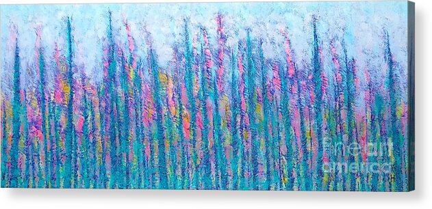 Abstract Acrylic Print featuring the painting Light breeze by Wonju Hulse