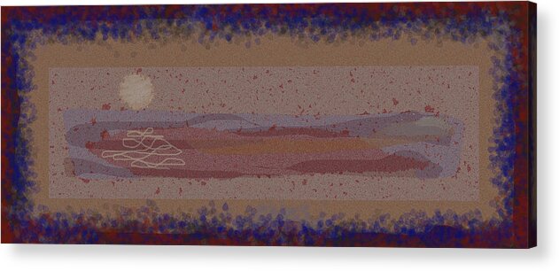 Abstract Acrylic Print featuring the painting Misty Moisty Landscape Abstraction by Anne Cameron Cutri