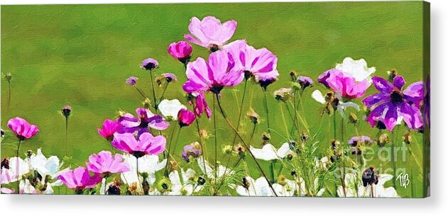 Flowers Acrylic Print featuring the painting Misty's Flowers by Tammy Lee Bradley
