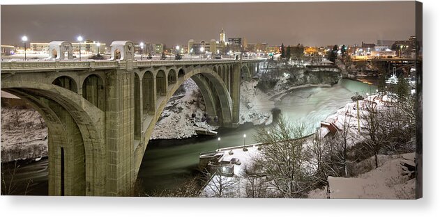 Huntington Park Acrylic Print featuring the photograph Monroe Street Bridge by Paul DeRocker