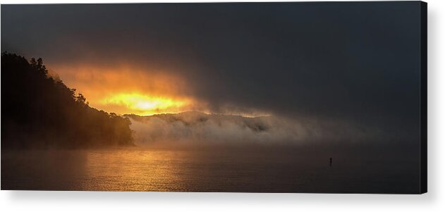 Cave Run Lake Acrylic Print featuring the photograph Muskie Bend Sunrise by Randall Evans