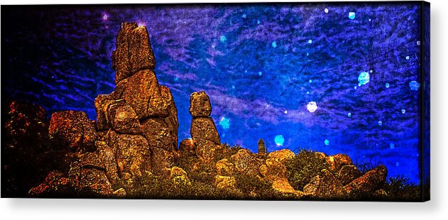 Pictorial Acrylic Print featuring the photograph Sentinel Rocks by Roger Passman