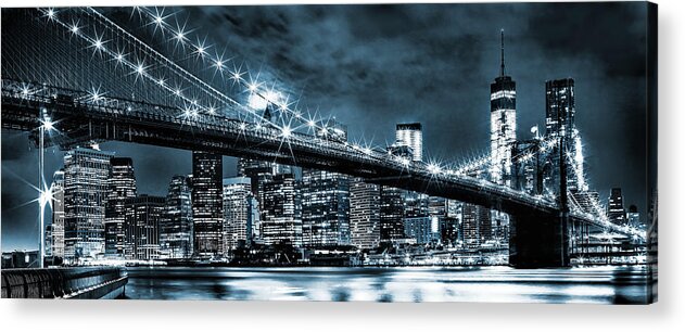 New York City Acrylic Print featuring the photograph Steely Skyline by Az Jackson