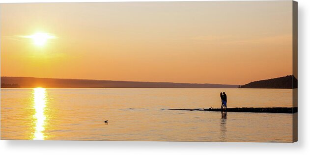 2017 Acrylic Print featuring the photograph Sunset Lovers by Monroe Payne