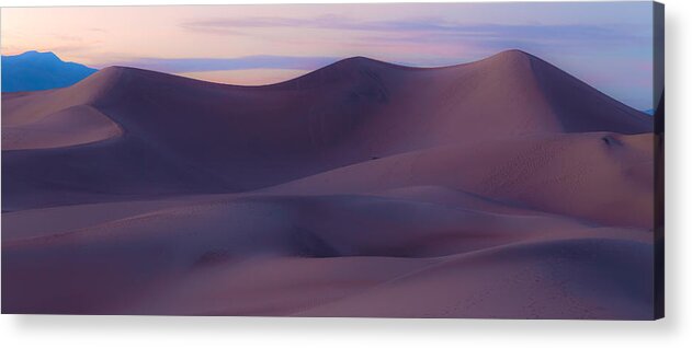Death Valley Acrylic Print featuring the photograph The Blue Dune by Jonathan Nguyen