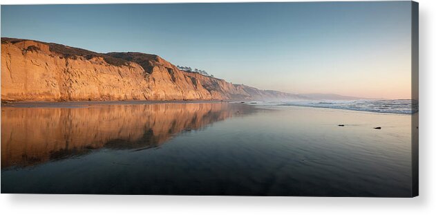 San Diego Acrylic Print featuring the photograph Torrey Pines Clear Skies and Sunset by William Dunigan