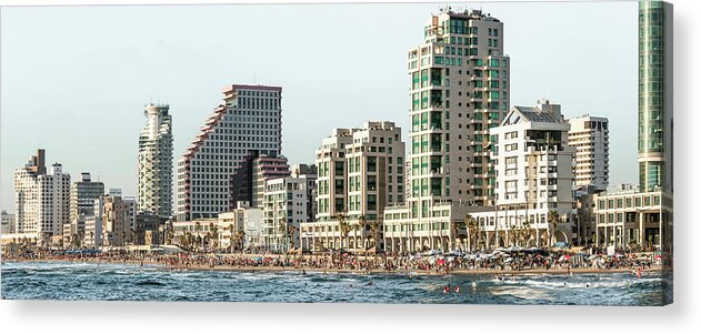 Downtown District Acrylic Print featuring the photograph View Of The Town From Jaffa #1 by Maremagnum