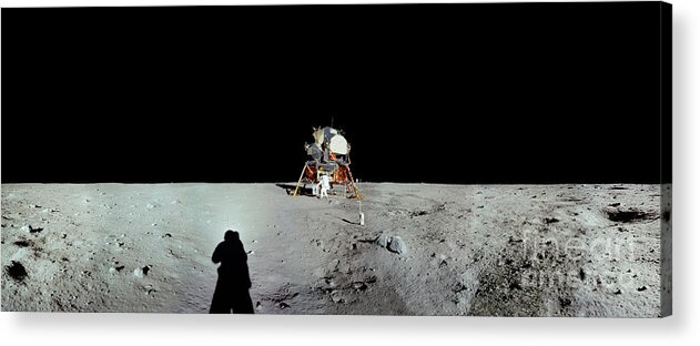 Apollo 11 Acrylic Print featuring the photograph Apollo 11 Hi-res Panorama of the first men by Andy Myatt