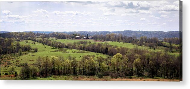 Baker Bluff Acrylic Print featuring the photograph Baker Bluff Overlook Panorama by Susan Rissi Tregoning