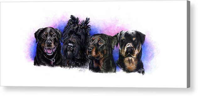 Commissioned Watercolour Art By Patrice Acrylic Print featuring the painting Collection of Love by Patrice Clarkson