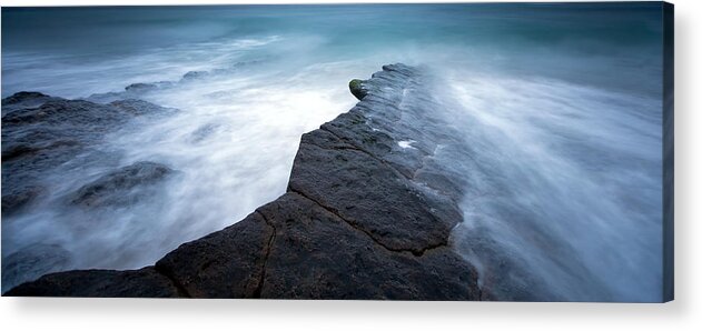 Panorama Acrylic Print featuring the photograph Piece Of Rock by Jorge Feteira