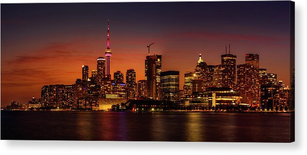 Cn Tower Acrylic Print featuring the photograph Toronto Gold #2 by Dee Potter