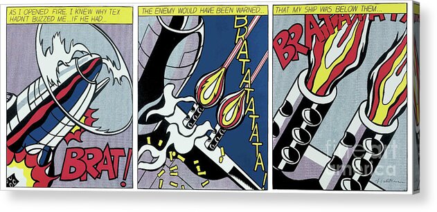 Roy Lichtenstein Acrylic Print featuring the photograph As I Opened Fire by Doc Braham