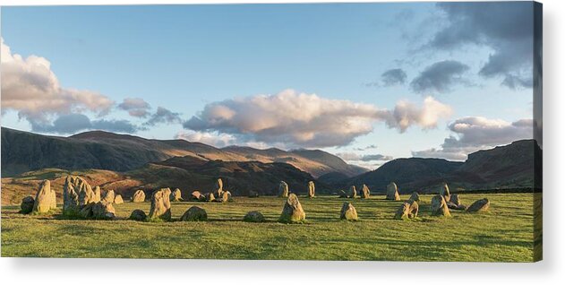 Cumbria Acrylic Print featuring the photograph Castlerigg Stone Circle, Lake District, England, UK by Sarah Howard
