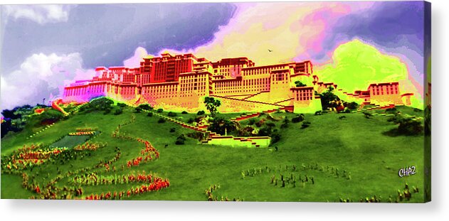 China Acrylic Print featuring the digital art Celebration At Lhasa by CHAZ Daugherty