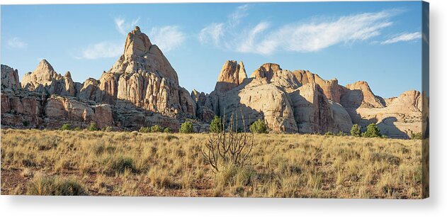 Utah Acrylic Print featuring the photograph Cohab Canyon Panoramic View by Aaron Spong