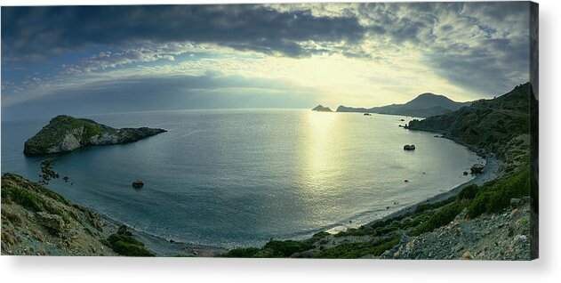 Fair Havens Acrylic Print featuring the photograph Fair Havens, view from Lasea by Ioannis Konstas
