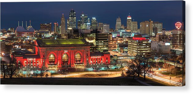 Kansas City Acrylic Print featuring the photograph KC Red by Ryan Heffron