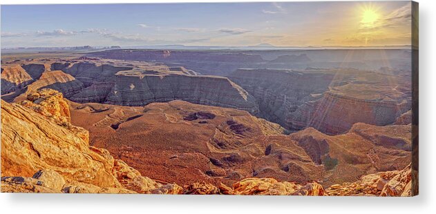 Sunset Acrylic Print featuring the photograph March 2022 Muley Point Sunset by Alain Zarinelli