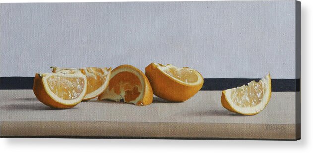  Acrylic Print featuring the painting Orange Wedges by Jason Patrick Jenkins
