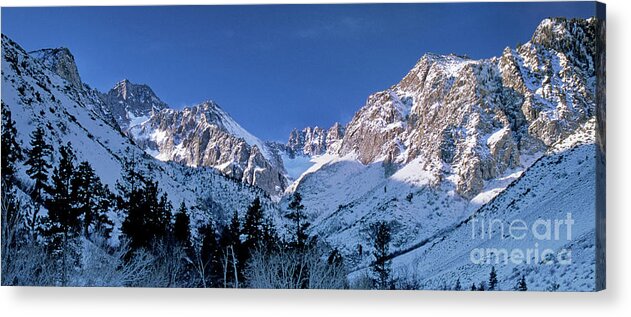 Dave Welling Acrylic Print featuring the photograph Panoramic Winter Middle Palisades Glacier Eastern Sierra by Dave Welling