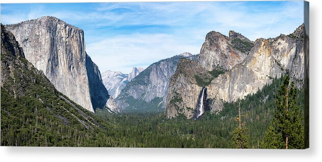Bridalveil Falls Acrylic Print featuring the photograph Yosemite Panorama by Kevin Suttlehan